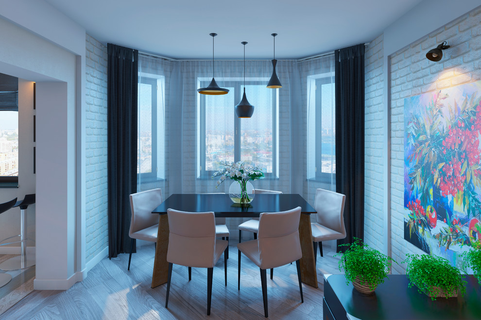 Строгий интерьер в холодных оттенках