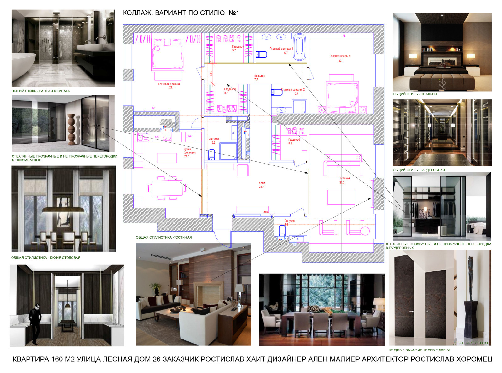 Квартира 160 м2 для Ростислава Хаита на Лесной