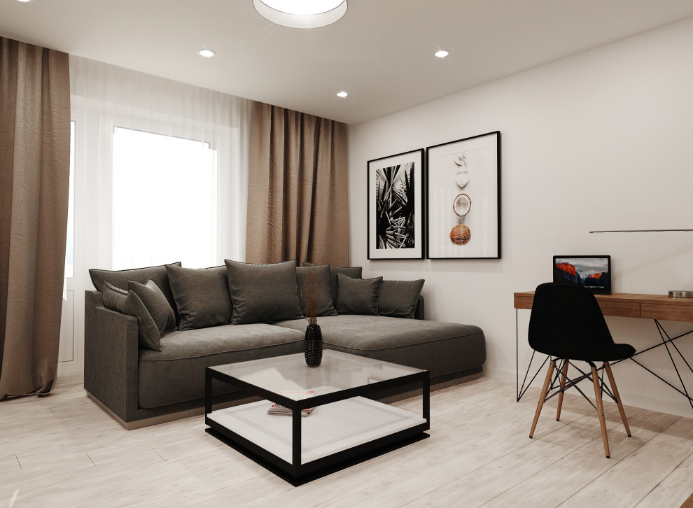 квартира для молодой пары - кухня-гостиная