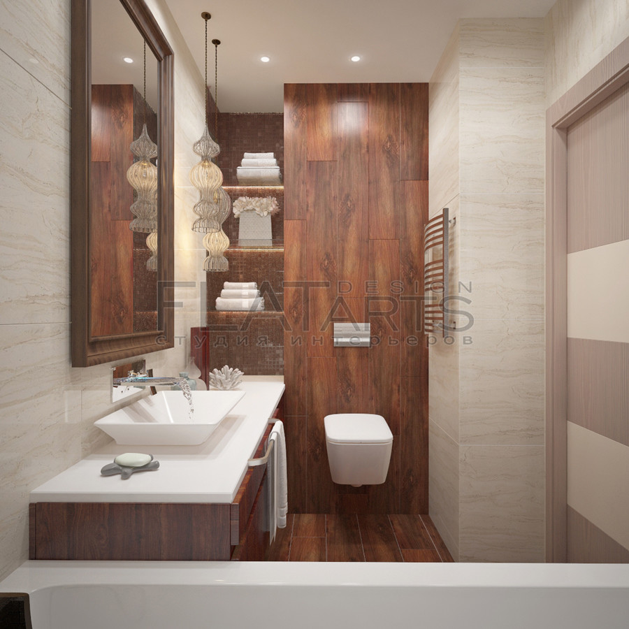 Дизайн 3-ной квартиры в современном, с элементами эко-стиля