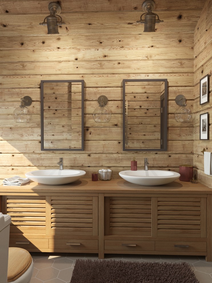 Интерьер загородного дома из бруса