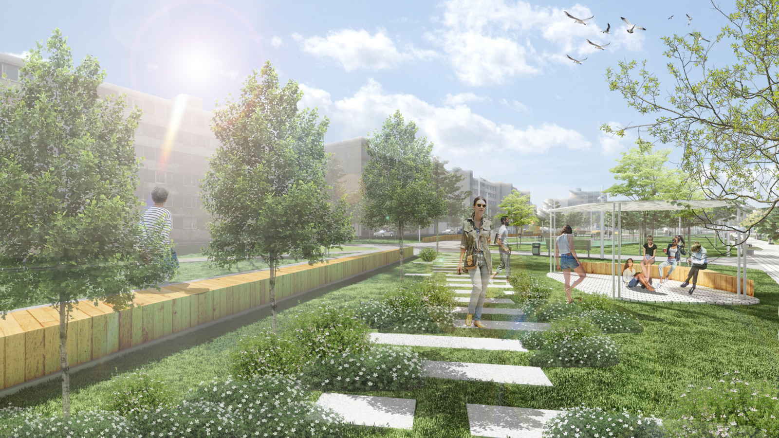 Благоустройство сквера в Краснооктябрьском районе г. Волгограда