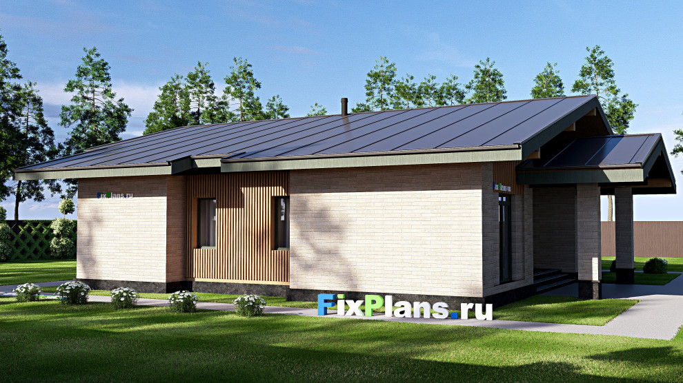 Проект одноэтажного дома 16х17м S156м2 F-18017