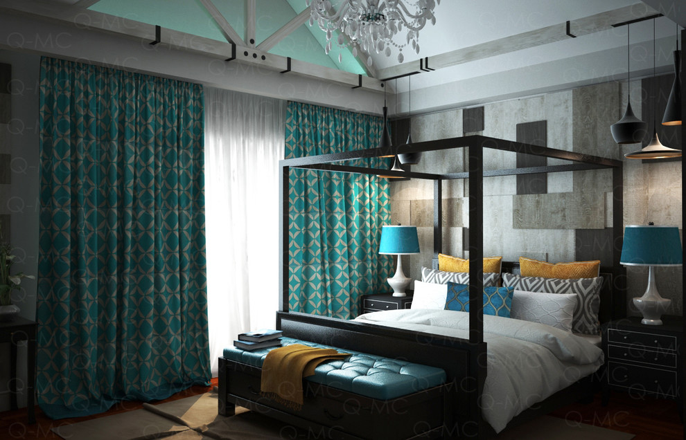Обложка проекта: Дзиайн интерьера спальни в частном доме