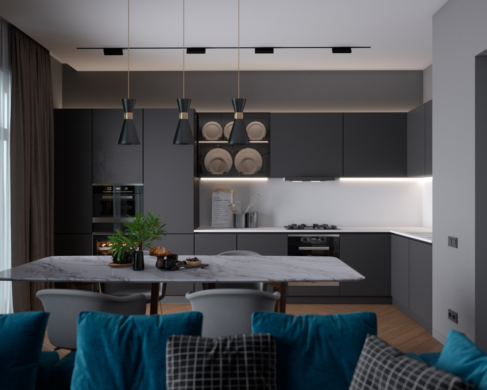 Праект дизайна интерьера таунхауса в Мегаполис - Сити