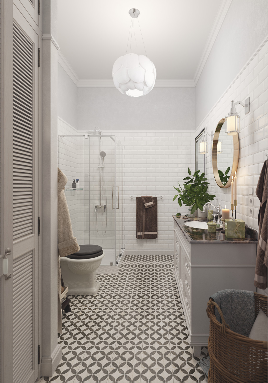 Ванная комната в скандинавском стиле