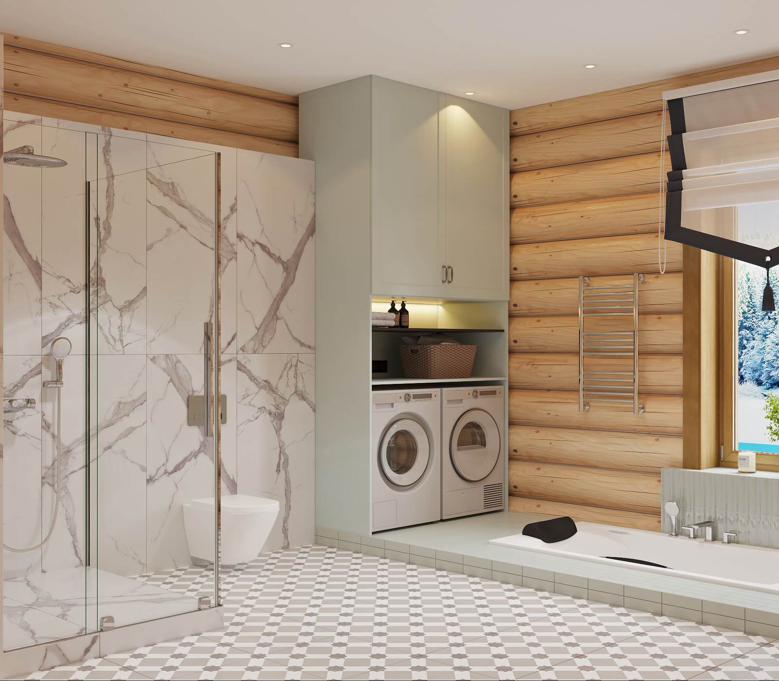 Дизайн проект дома из рубленного бревна