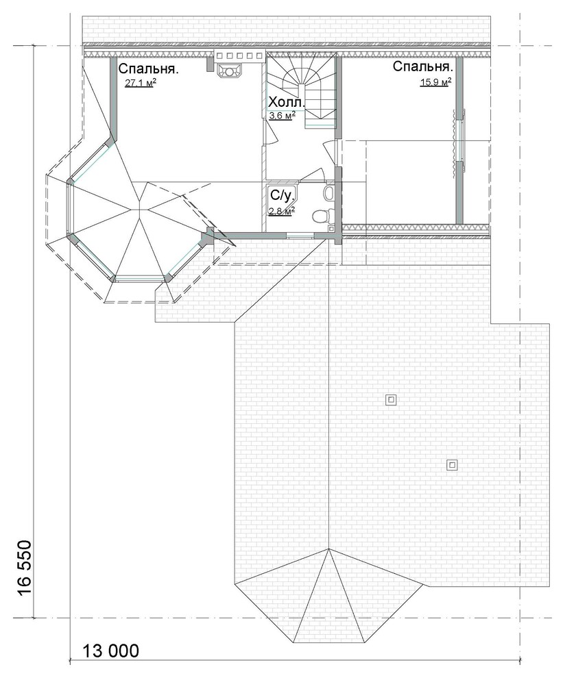 Загородная усадьба из клееного бруса Комфорт
