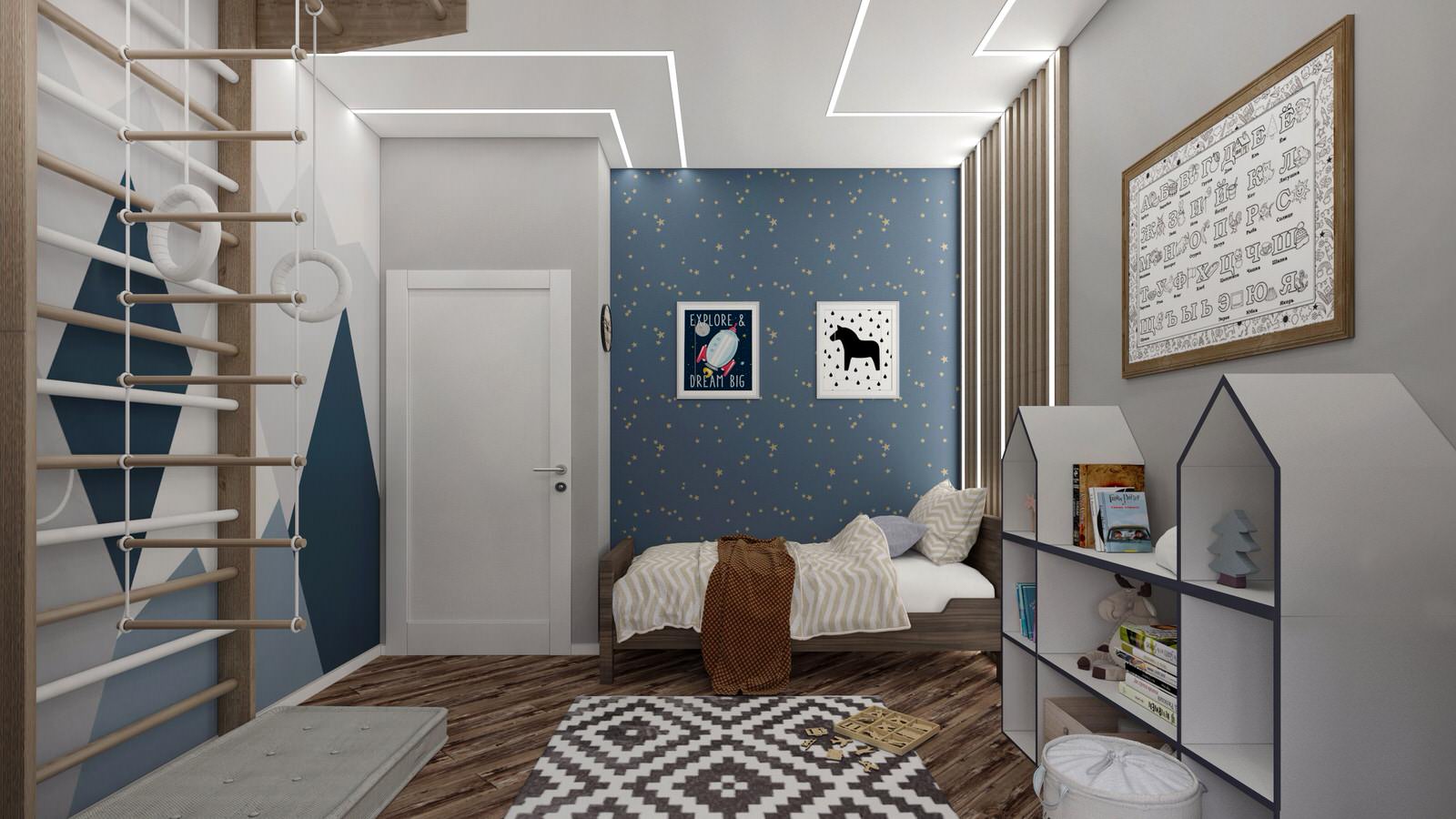 Обложка проекта: Детская в таунхаусе