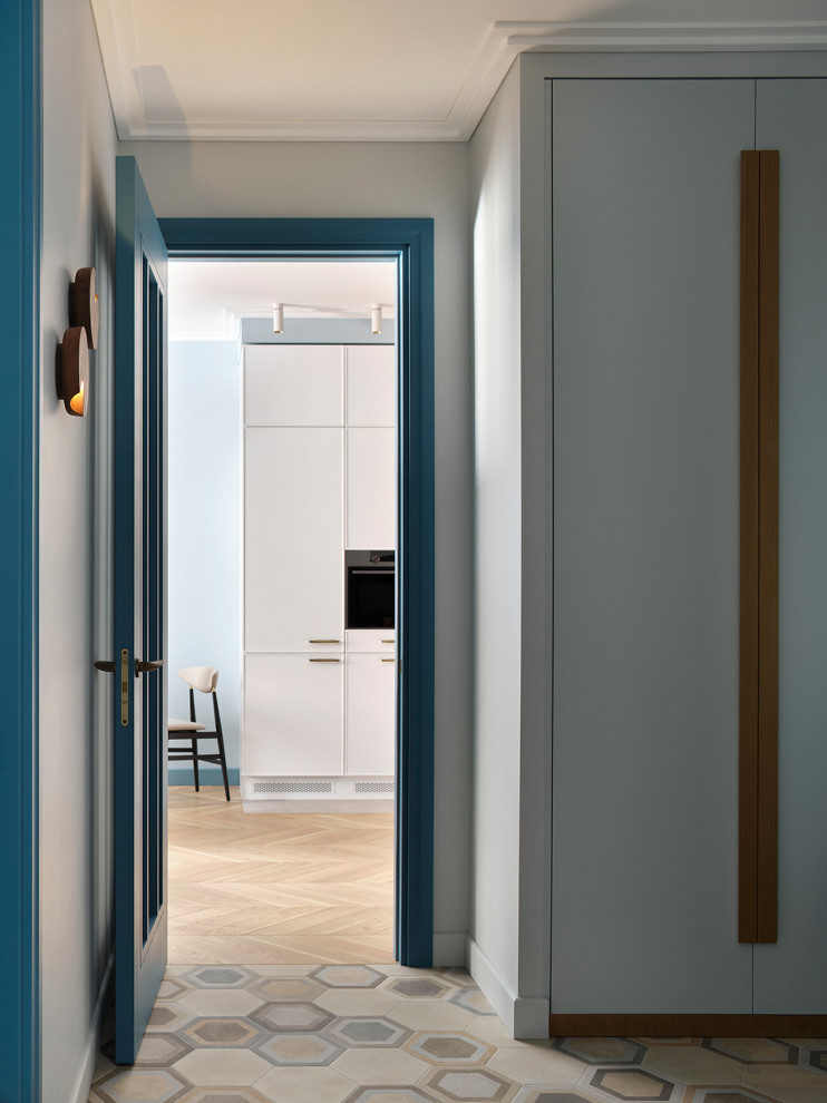 Небольшая квартира в оттенках синего