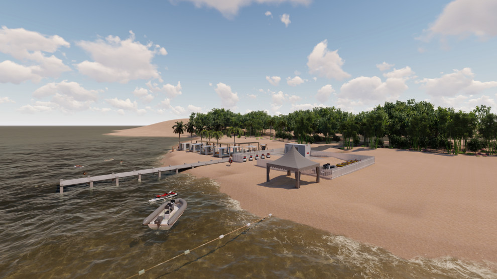 Благоустройство пляжа в Крыму