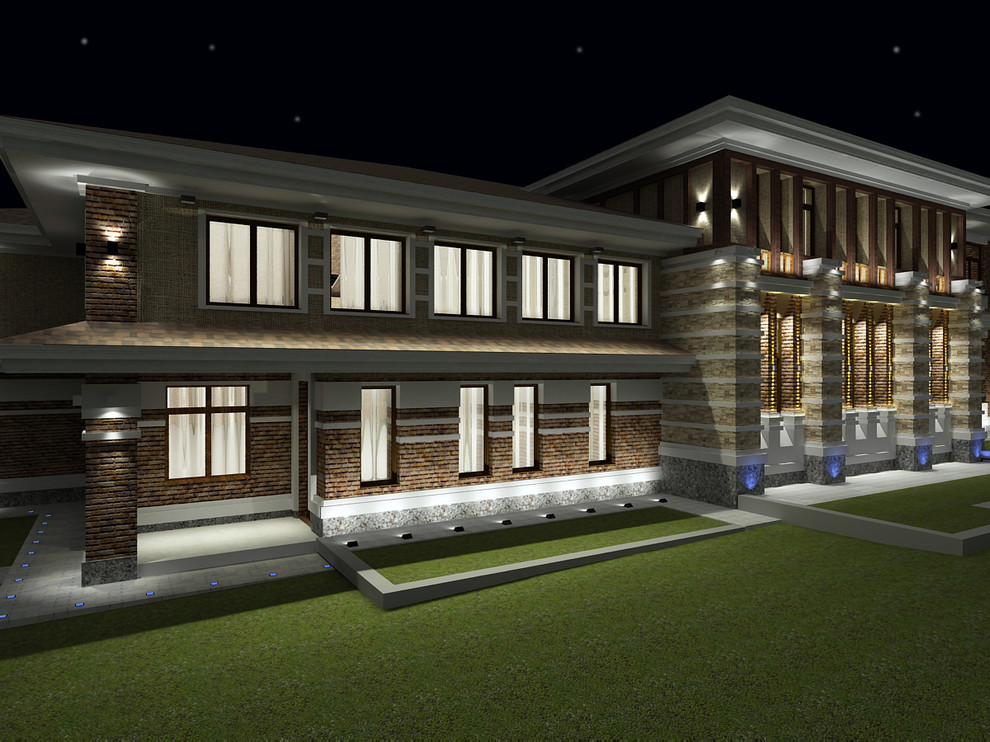 Освещение загородного комплекса