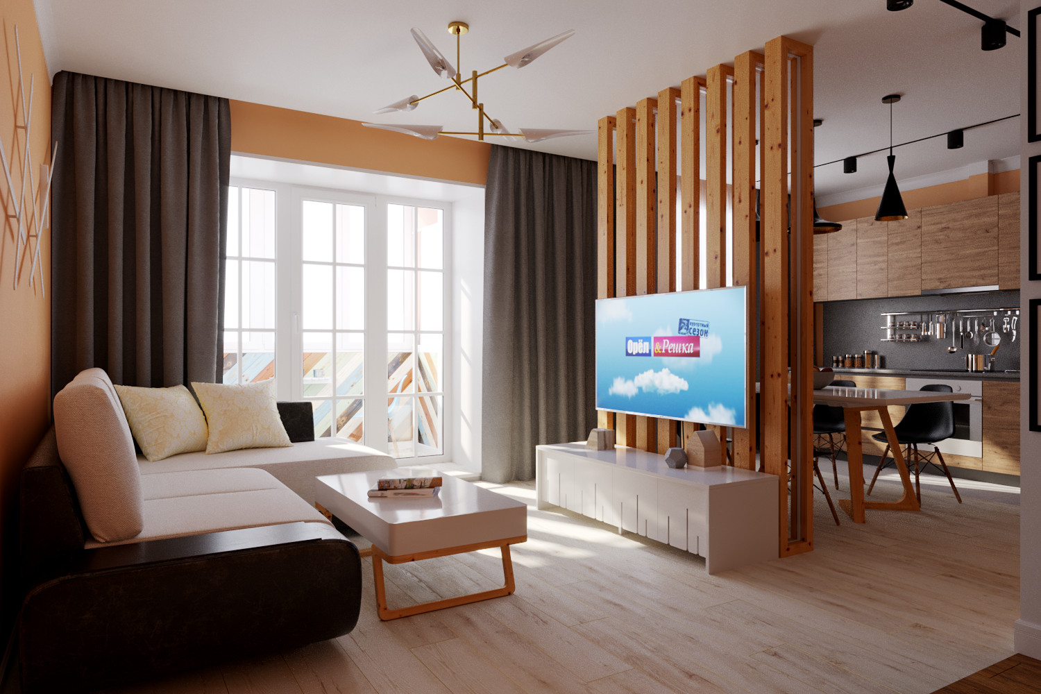 Дизайн-проект квартиры в стиле "эклектика"