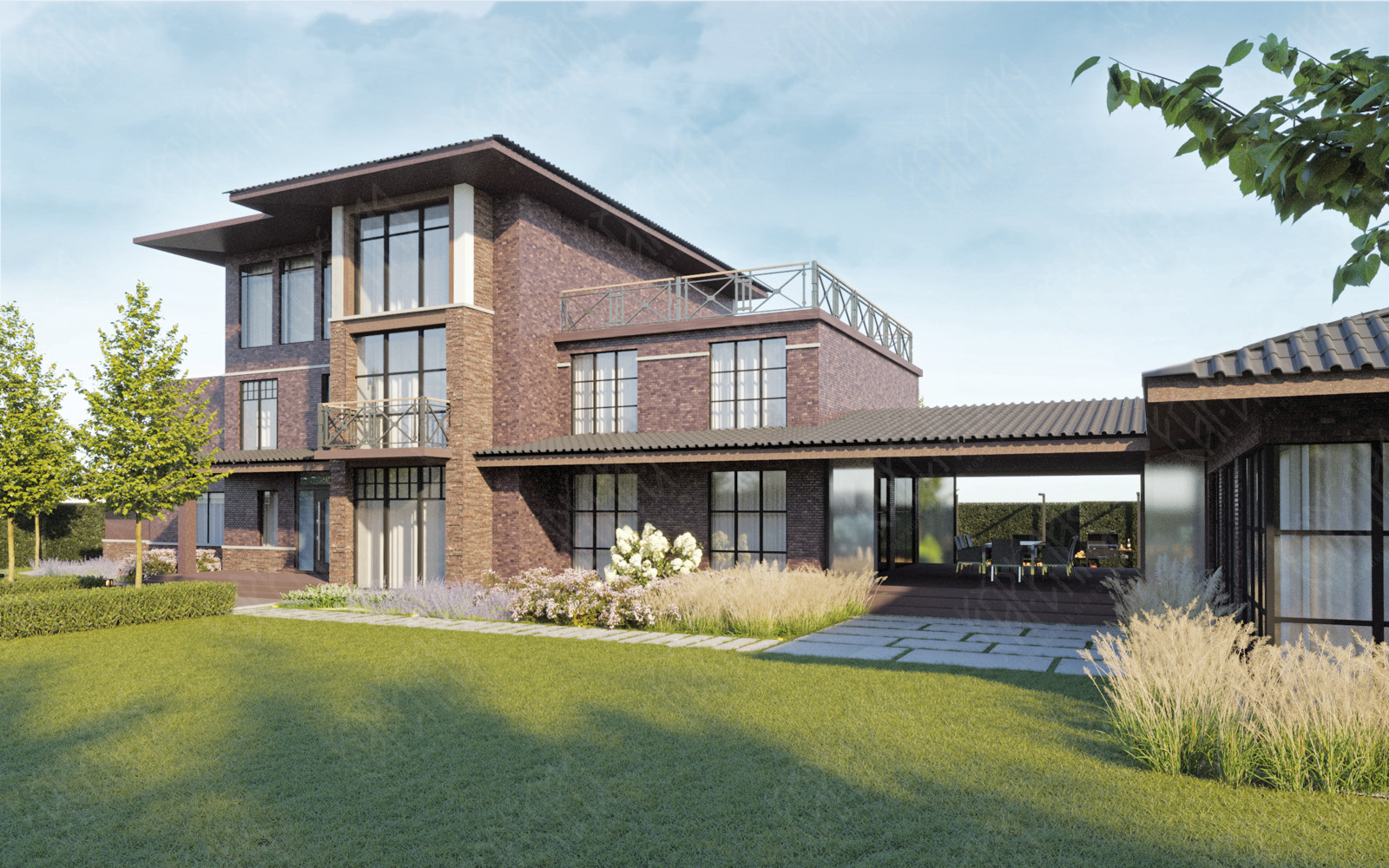 Вид с лужайки