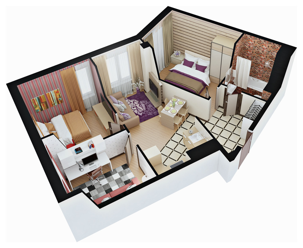 3D-планировки студии "Уютная Квартира"