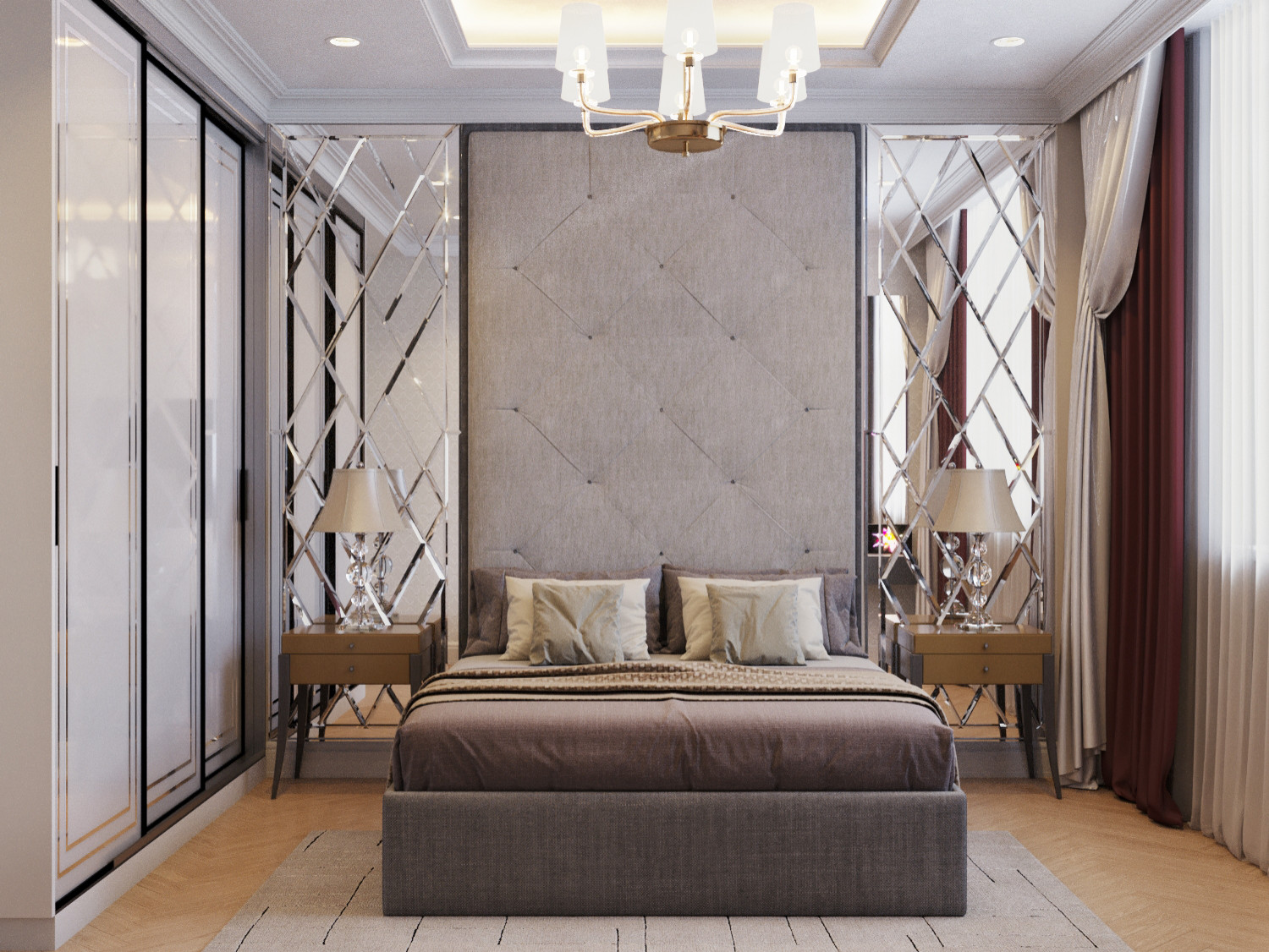 Легкий интерьер с элементами ар-деко