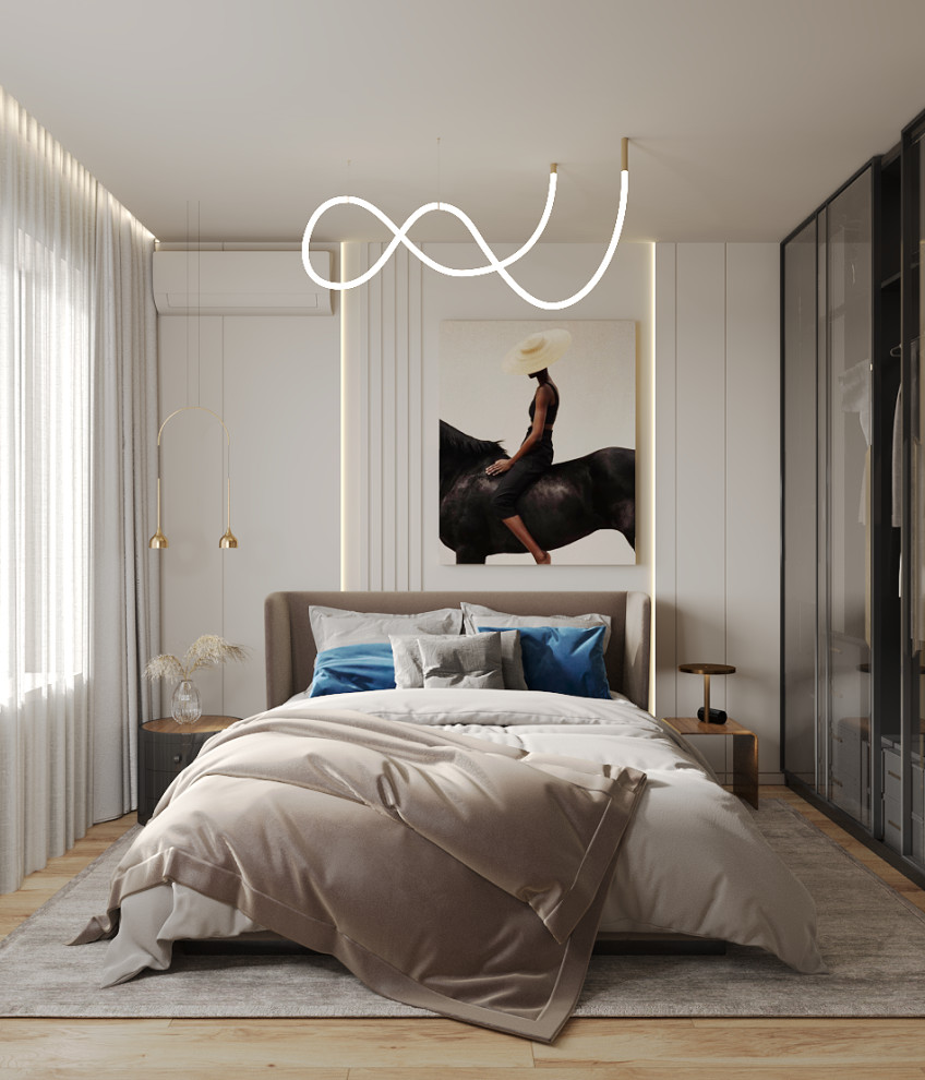 Обложка проекта: спальня в ЖК Ньютон