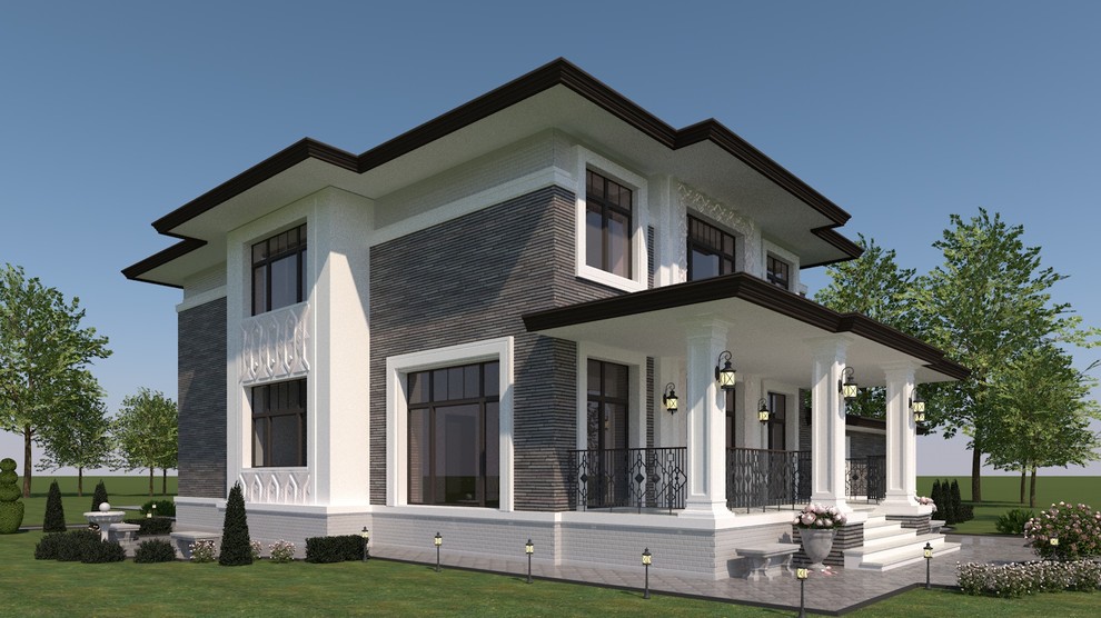 Неоклассика в архитектуре. Элегантный дом в Зеленом Городе.