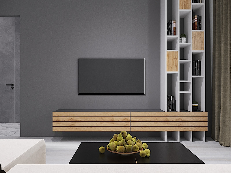 Обложка проекта: Трекомнатная квартира в серых тонах