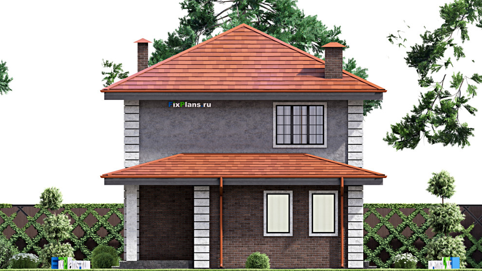 Проект двухэтажного дома 12х9 м S124м2 F-14795