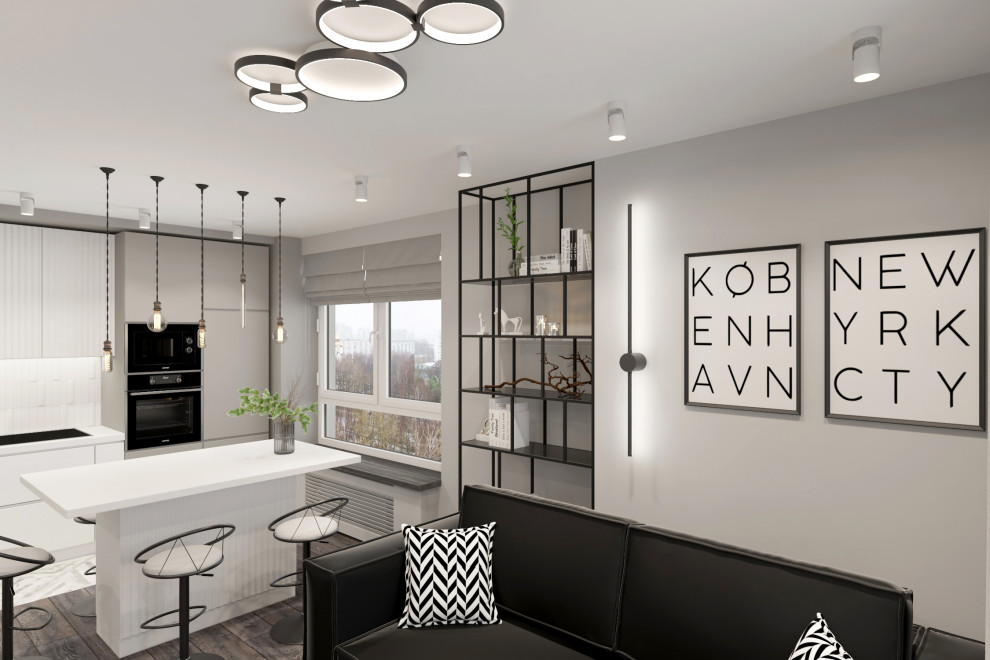 Двухкомнатная квартира 60 м2 в современном стиле в ЖК "Дмитровский Парк"