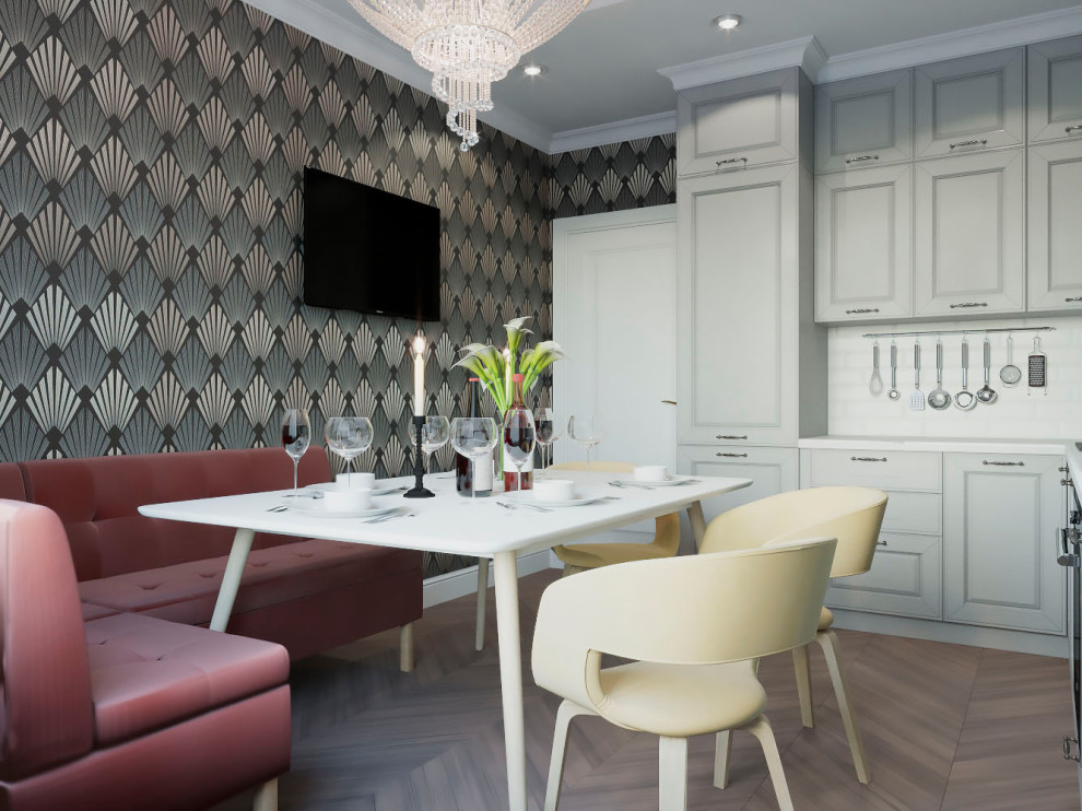 Дизайн проект 2х-комнатной квартиры в неоклассике