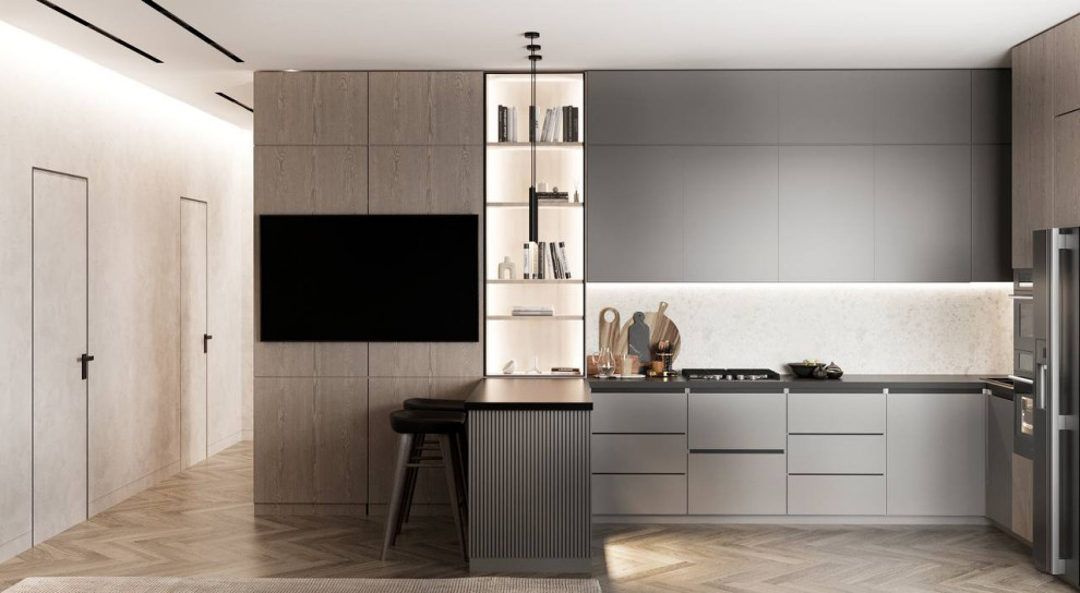 ДИЗАЙН ПРОЕКТ С ОЛИВКОВЫМИ ОТТЕНКАМИ