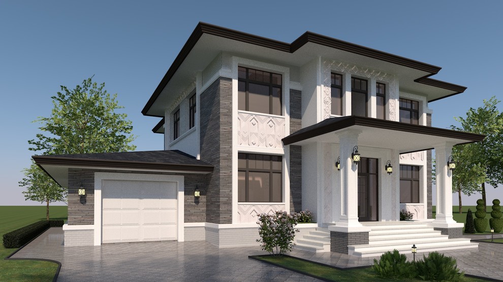 Неоклассика в архитектуре. Элегантный дом в Зеленом Городе.