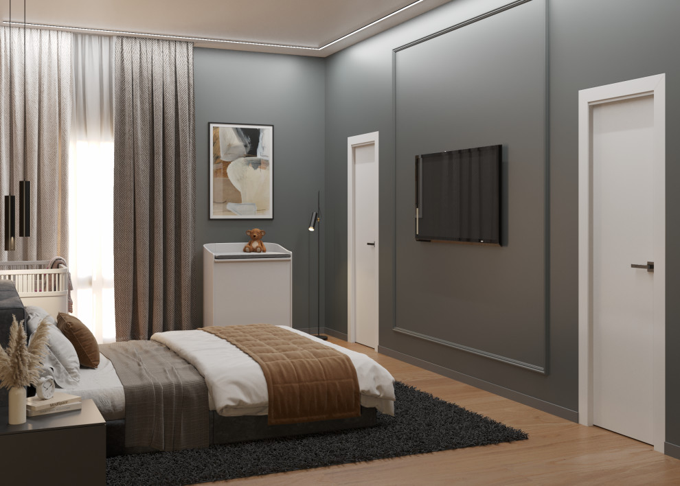 3D-визуализация мастер-спальни. Совместно с дизайнером.