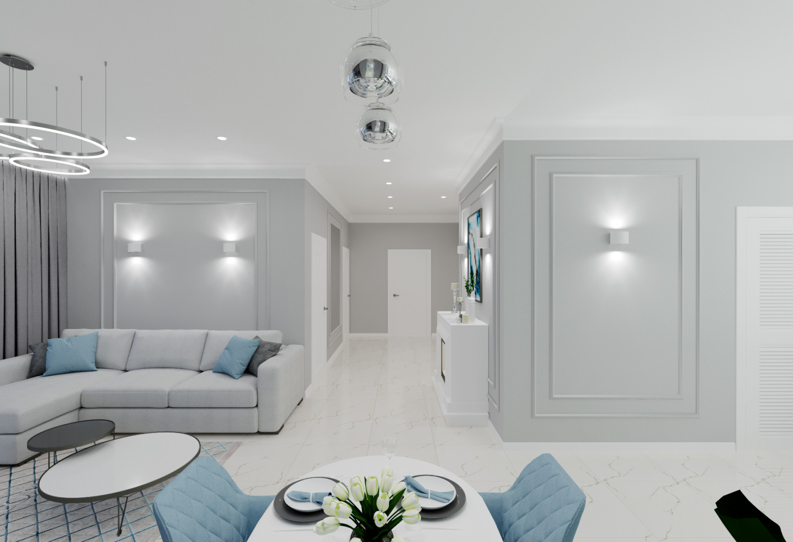 Концепция одноэтажного дома для семейной пары