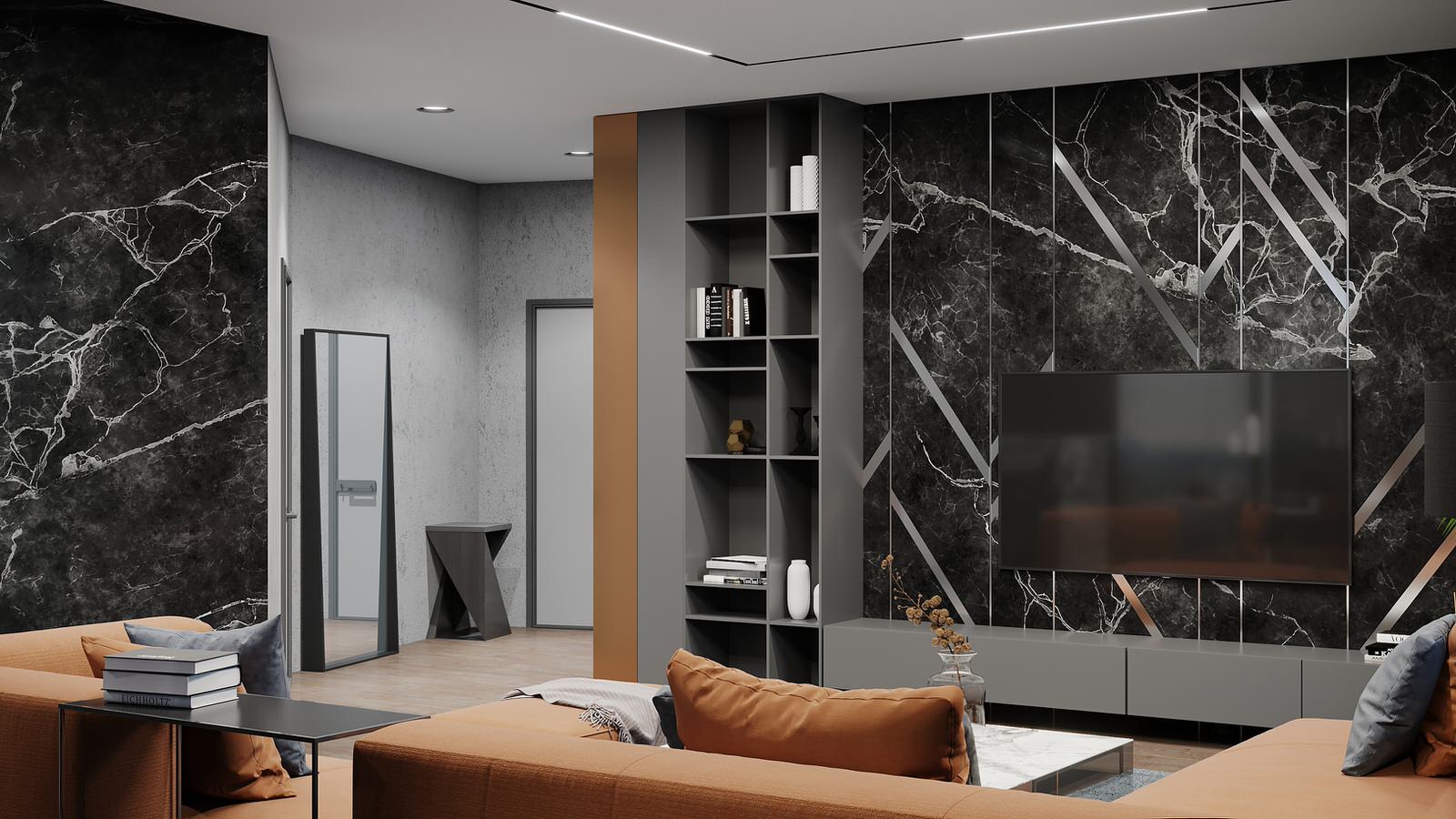 Дизайн интерьера квартиры в Москва Сити