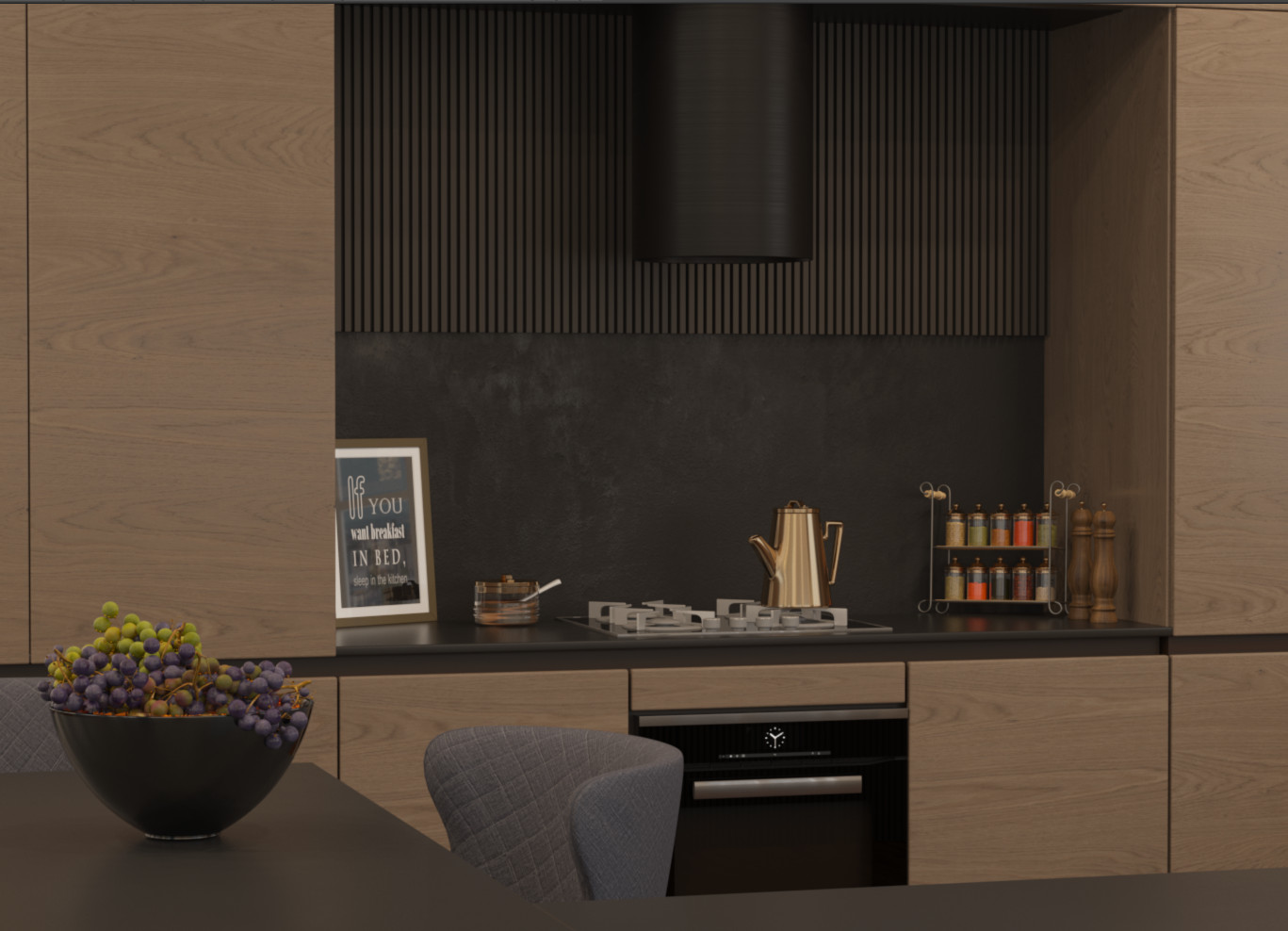 Обложка проекта: Интерьер обеденной части квартиры 75 кв м