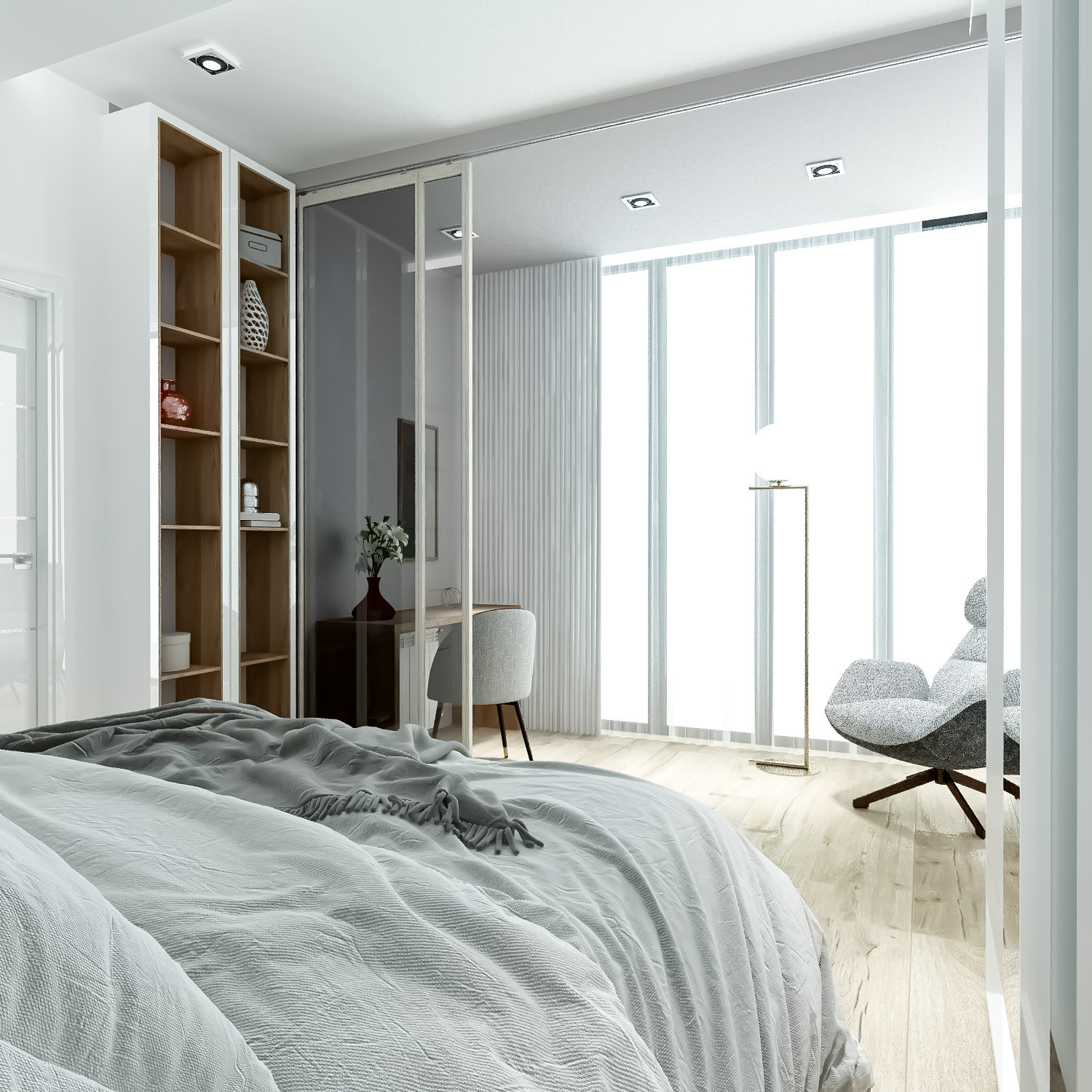 2020. 13. 10. Проект дизайна интерьера квартиры (спальня)