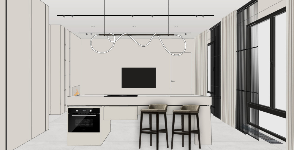 Эскизы проекта в ЖК Level, Москва