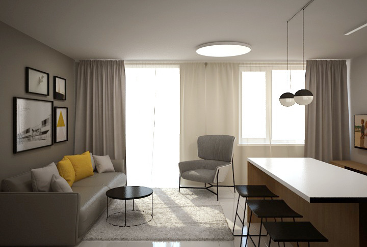 гостиная-кухня