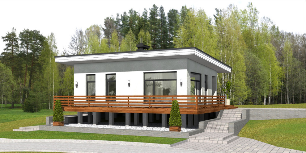 Дом на берегу озера.