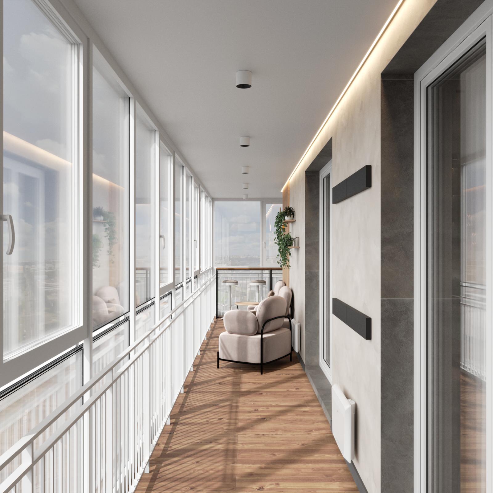 Обложка проекта: Дизайн квартиры в ЖК «Солярис» с большой лоджией