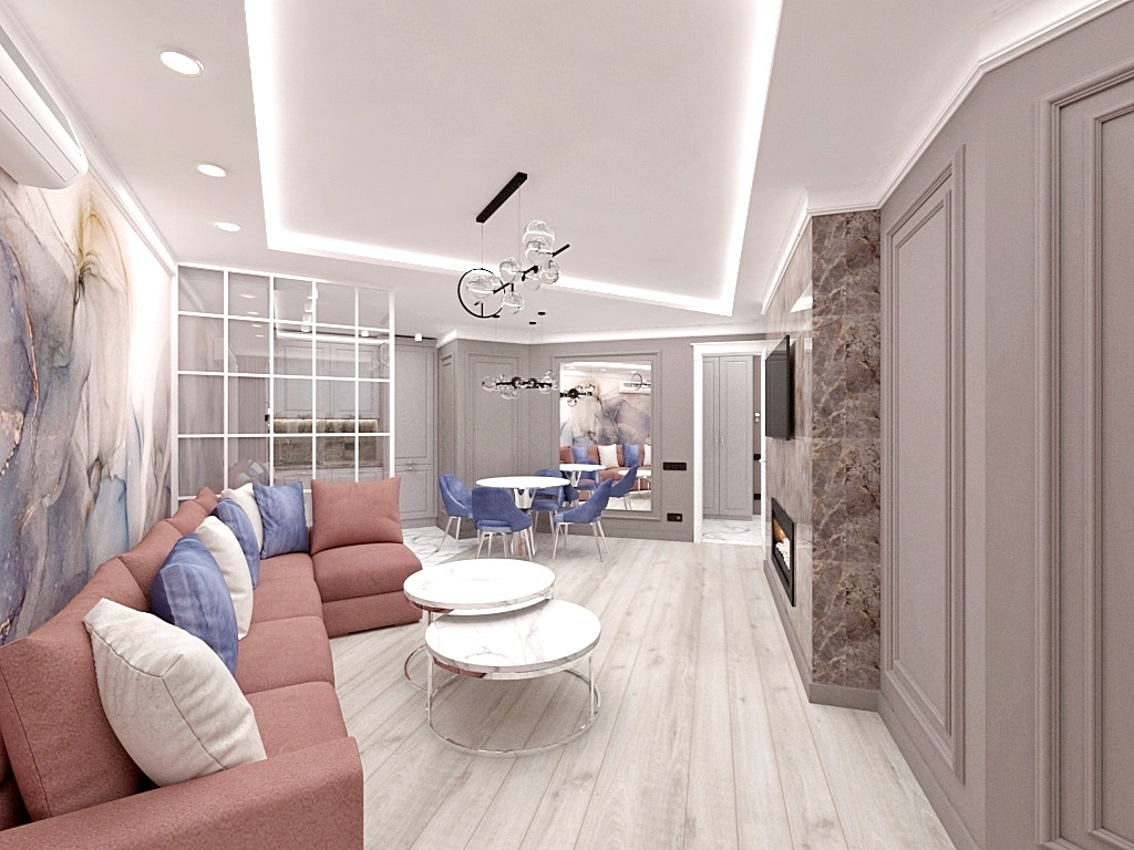 Современная классика в двухкомнатной квартире