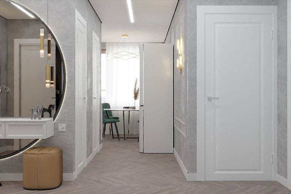 Серый-зеленый оазис: гармония контрастов