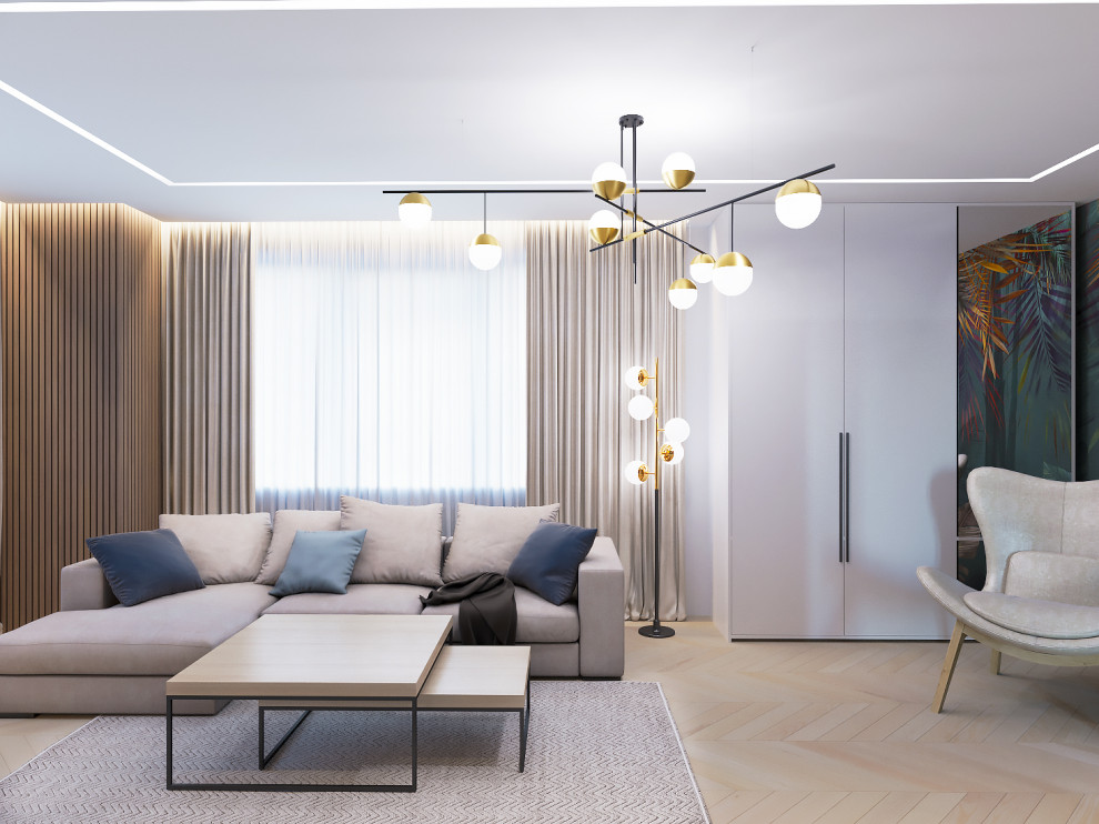 Обложка проекта: Дизайн проект 2х-комнатной квартиры в современном стиле