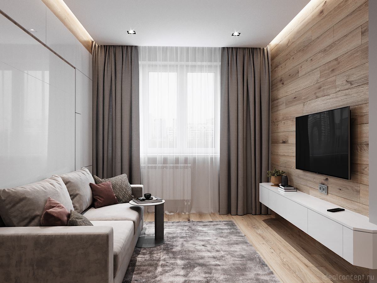 Теплый минимализм в ЖК Кутузов Град-1