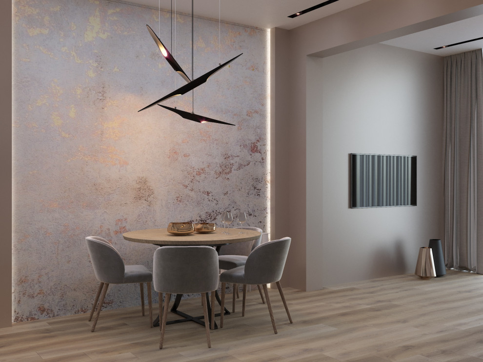 Двухкомнатная квартира в современном стиле с преобладанием древесных акцентов