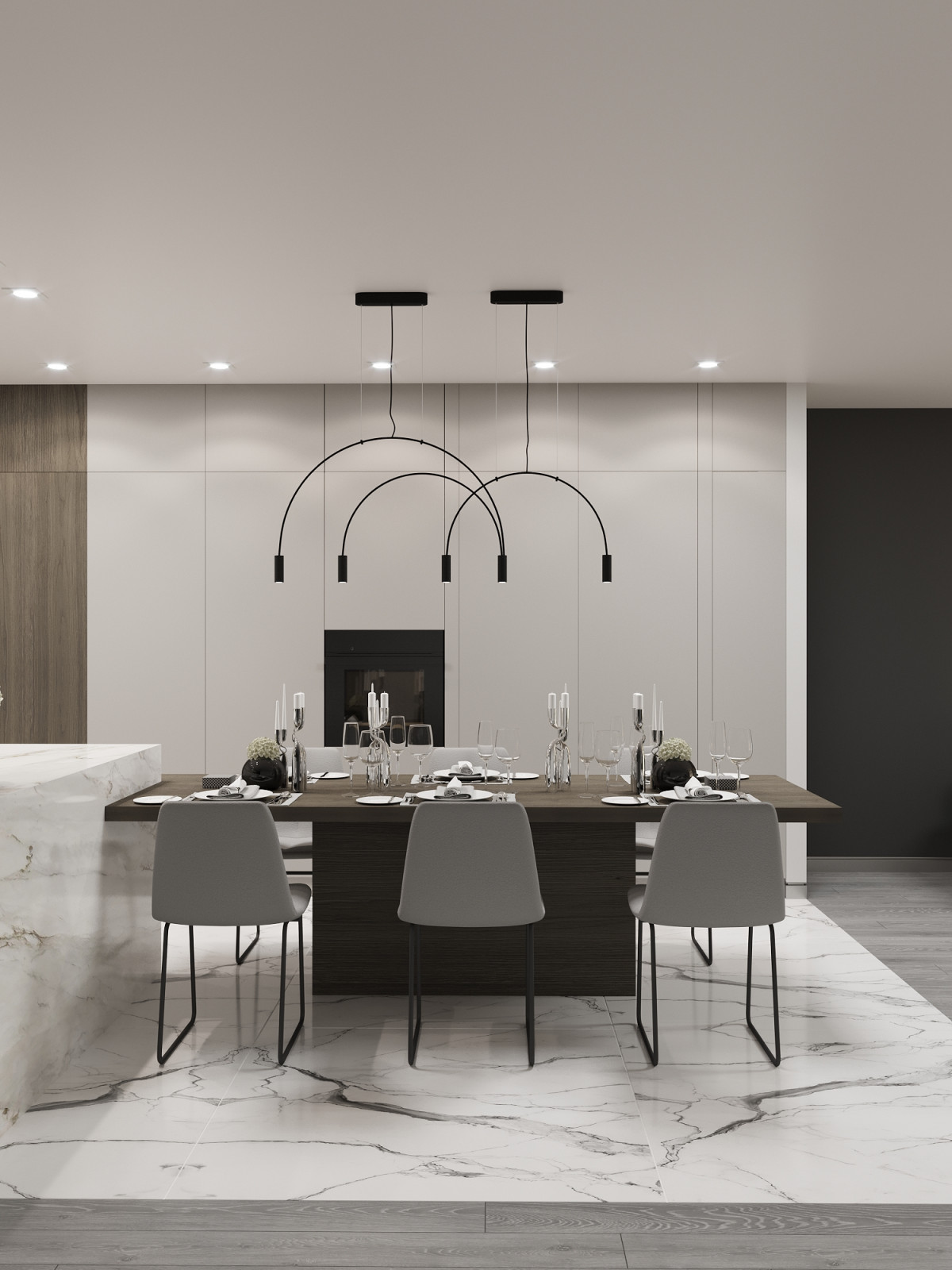 Обложка проекта: Современная  квартира в серо-белый тонах