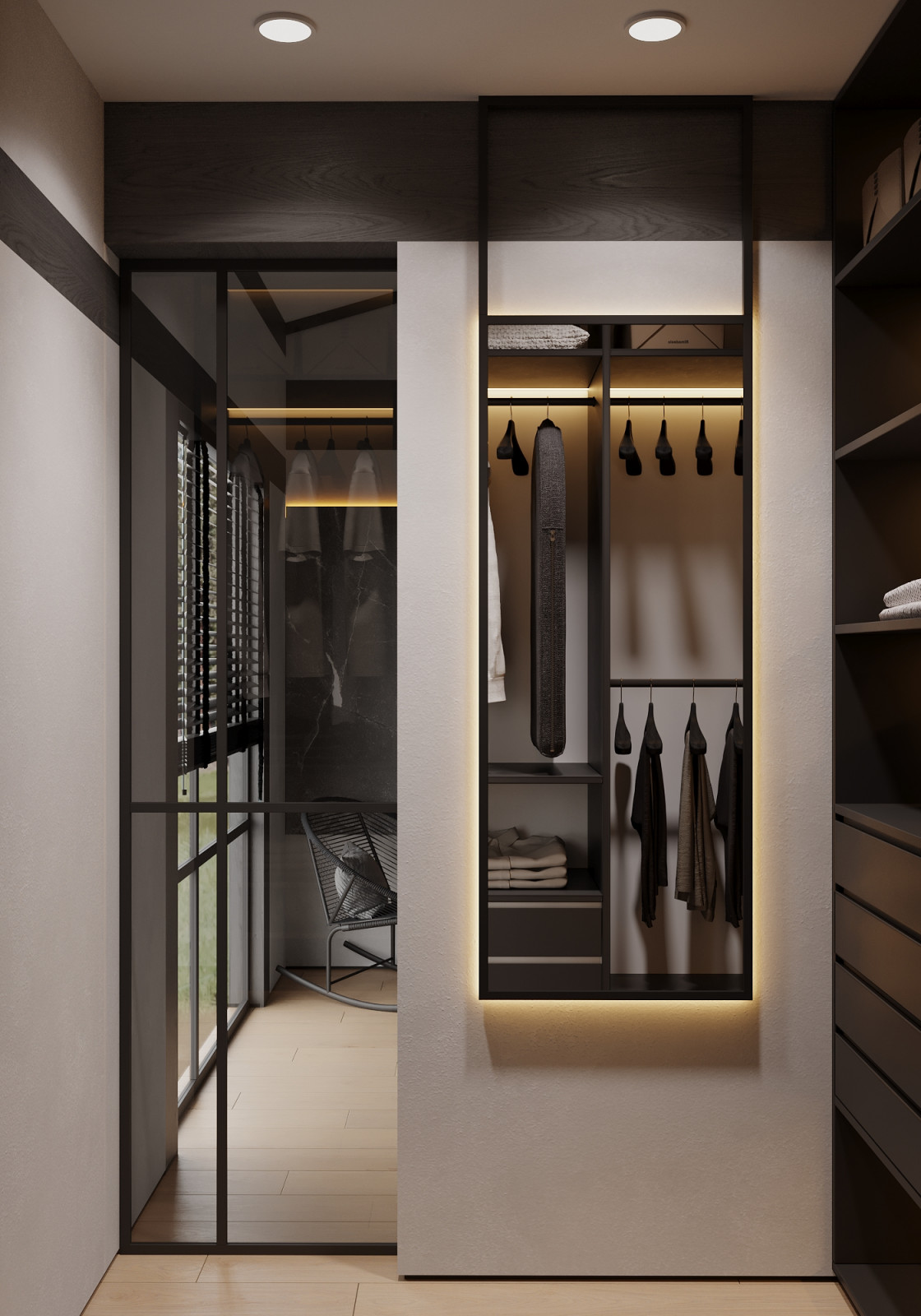 Мастер - спальня с гардеробной