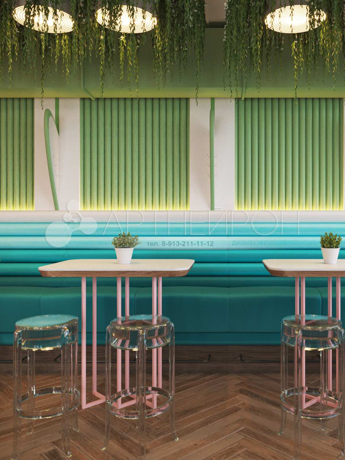 Дизайн интерьера пиццерии в Новосибирске