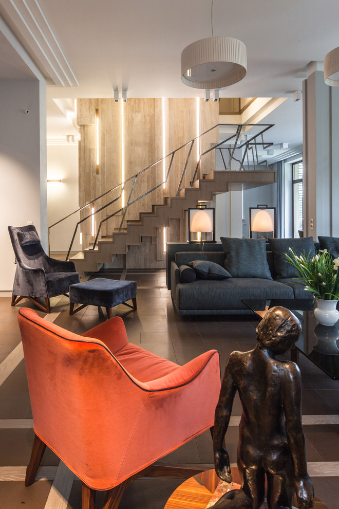 Совремнный интерьер с элементами арт-деко