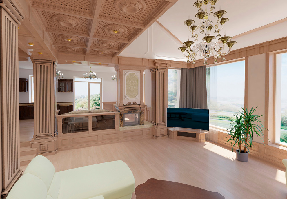 Обложка проекта: Реконструкция гостинной-холла-второго света частного дома