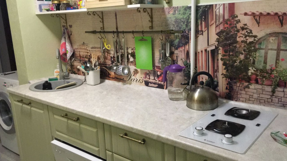 Маленькая кухня Прованс 4,5 м.кв.