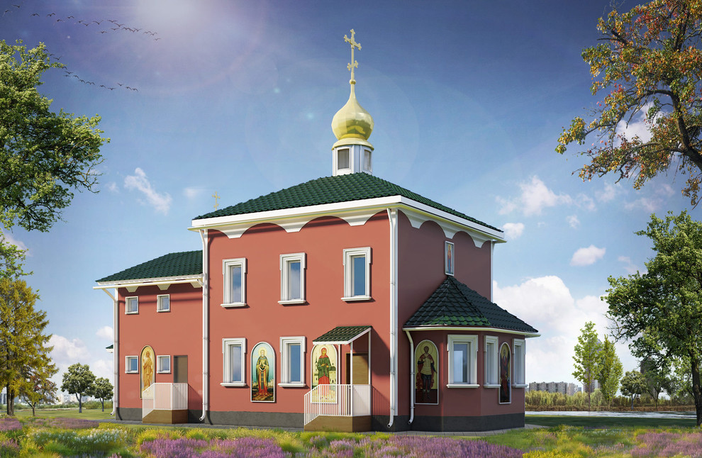 Небольшой храм под Санкт-Петербургом