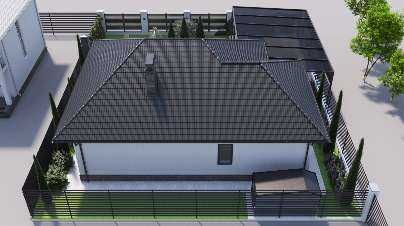 Дом ландшафтный дизайн